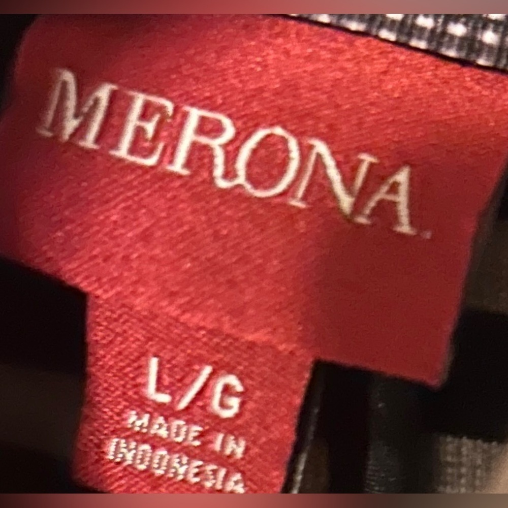 Merona Women's Striped Blazer
Jacket L/G Black Gray Single Button - Picture 5 of 5